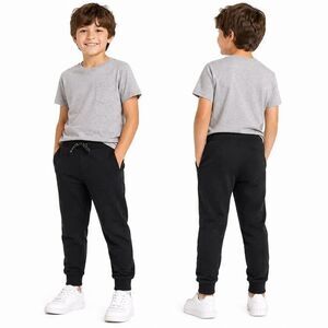 Kenneth Cole Boys Black Jogger Sweatpants Size 7 XL Drawstring Cotton Lounge